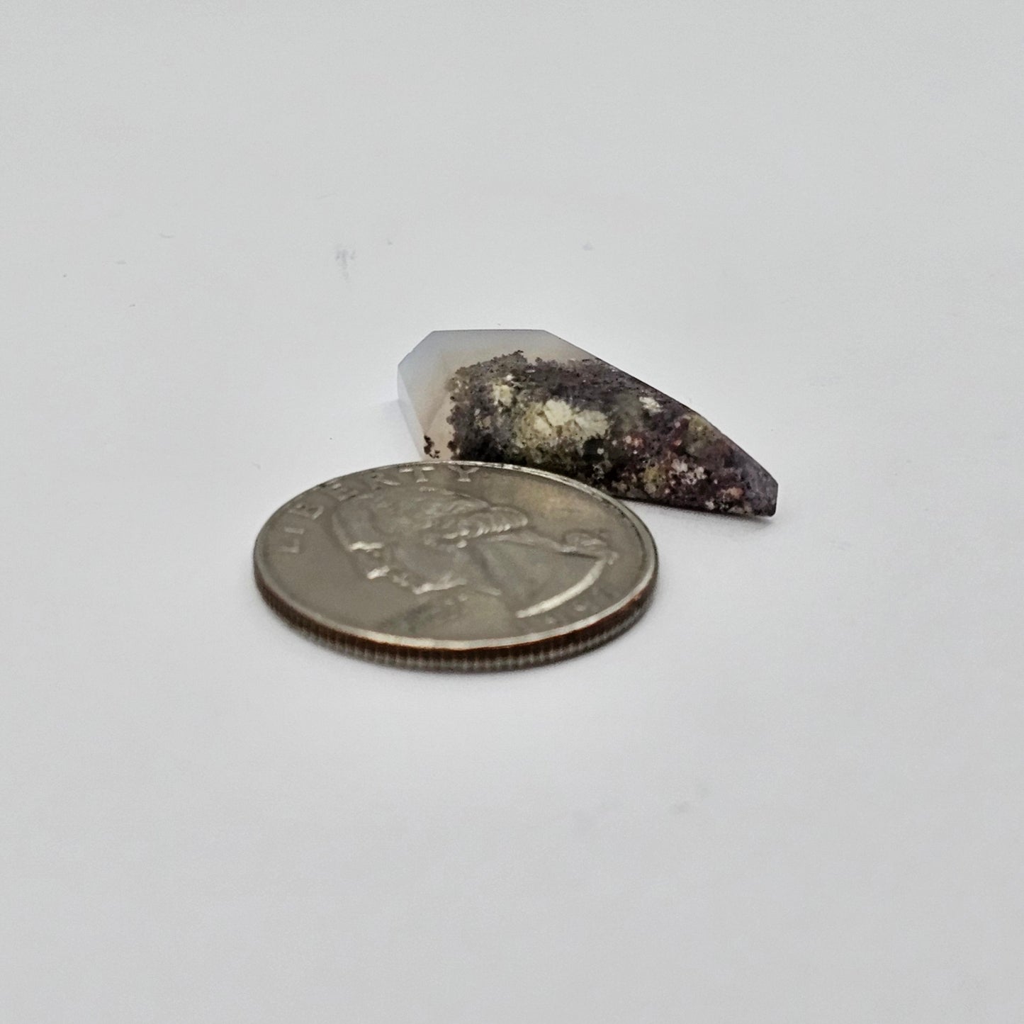 Moss agate cabochon