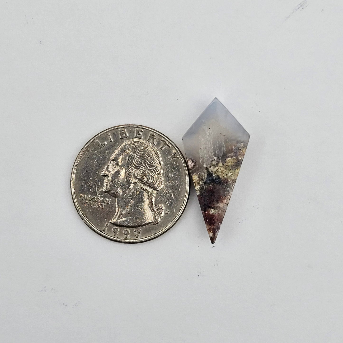Moss agate cabochon