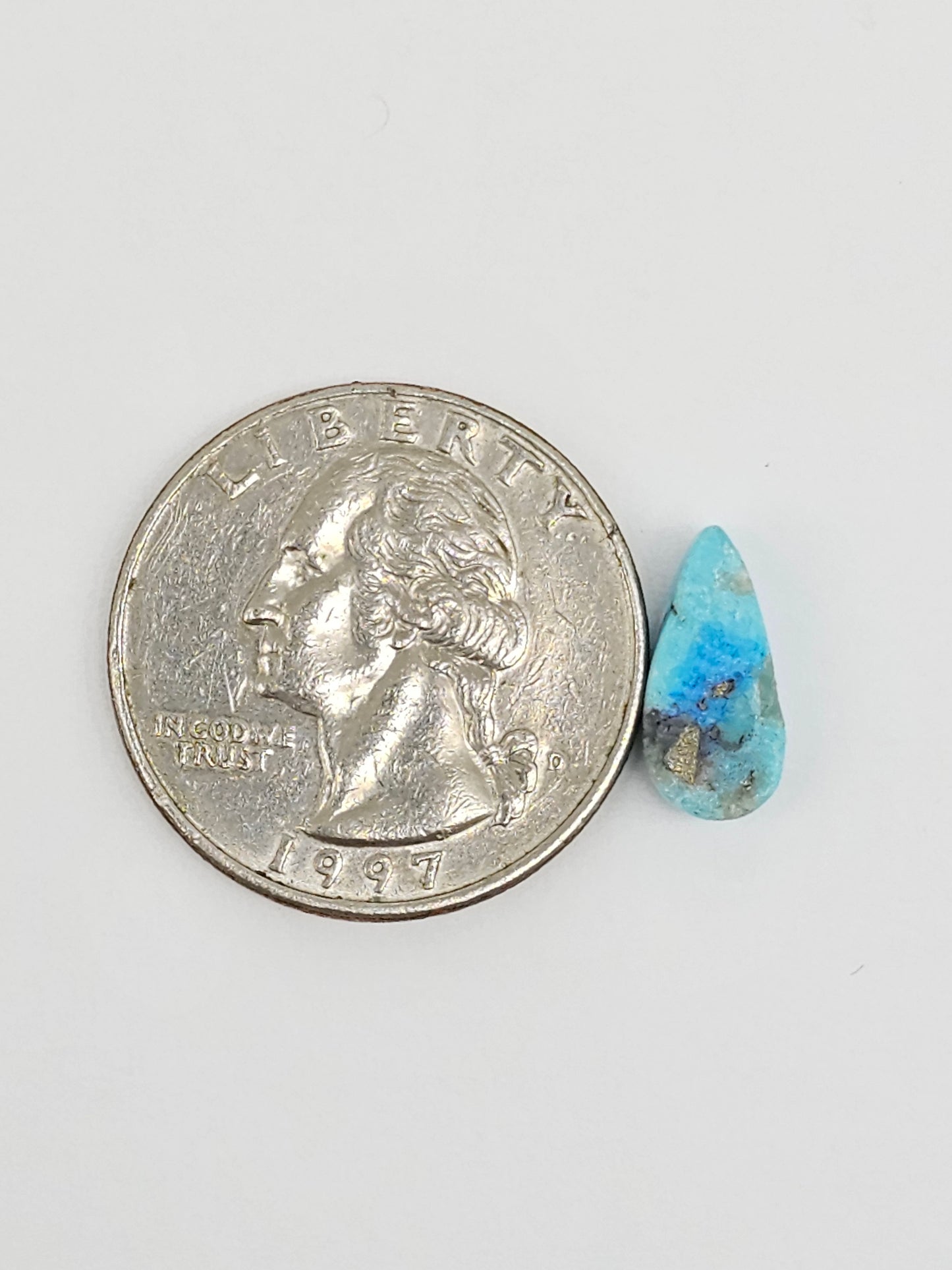 Mexican Turquoise with Pyrite Cabochon | Artisan Cut Gemstone