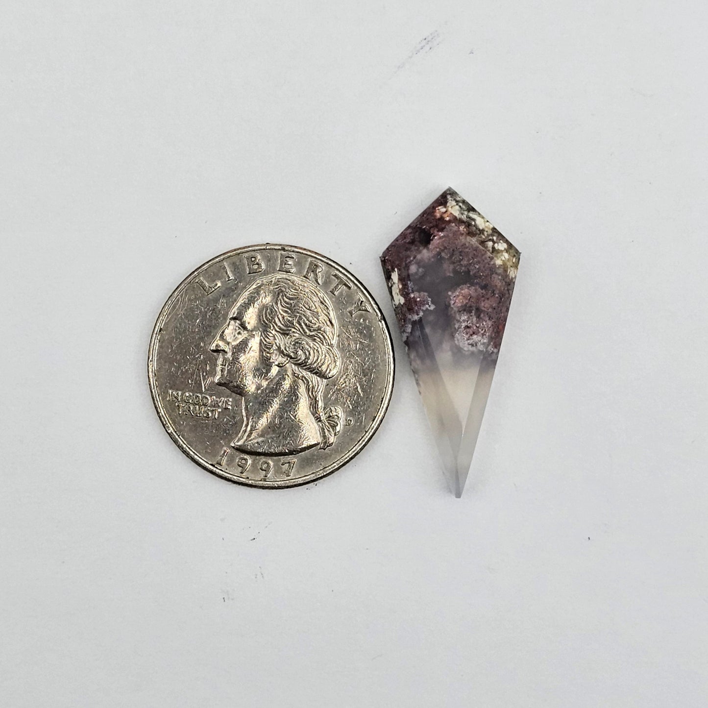 Moss agate cabochon