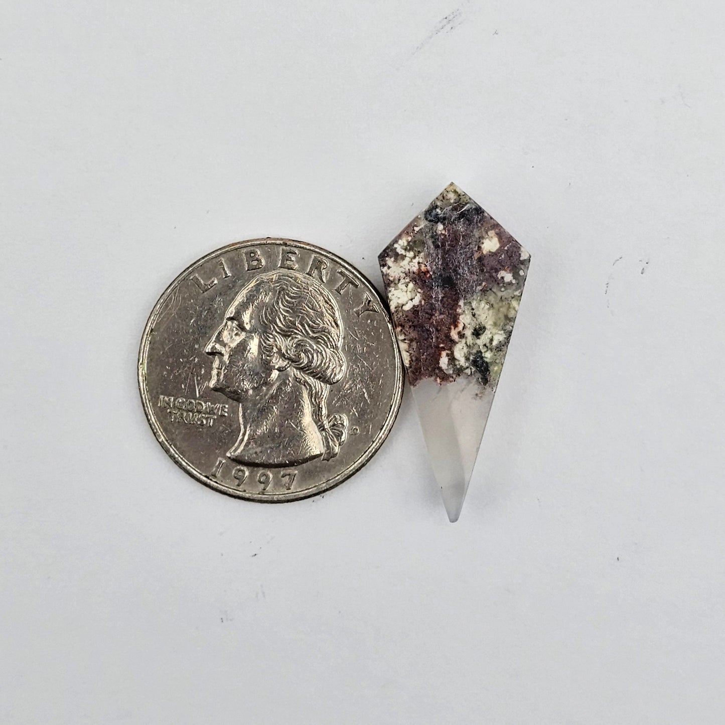 Moss agate cabochon