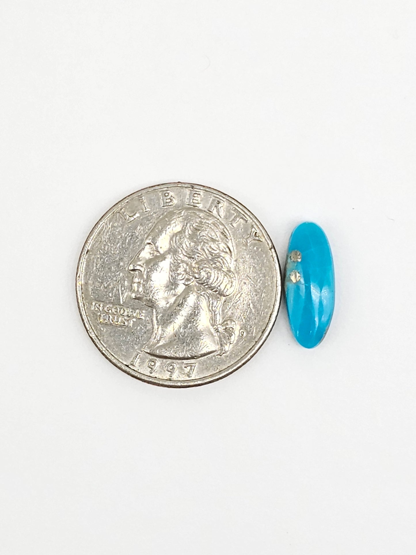 Mexican Turquoise with Pyrite Cabochon | Artisan Cut Gemstone