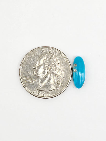 Mexican Turquoise with Pyrite Cabochon | Artisan Cut Gemstone