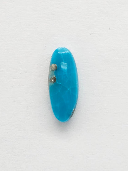 Mexican Turquoise with Pyrite Cabochon | Artisan Cut Gemstone