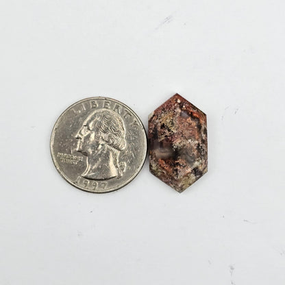 Moss agate cabochon