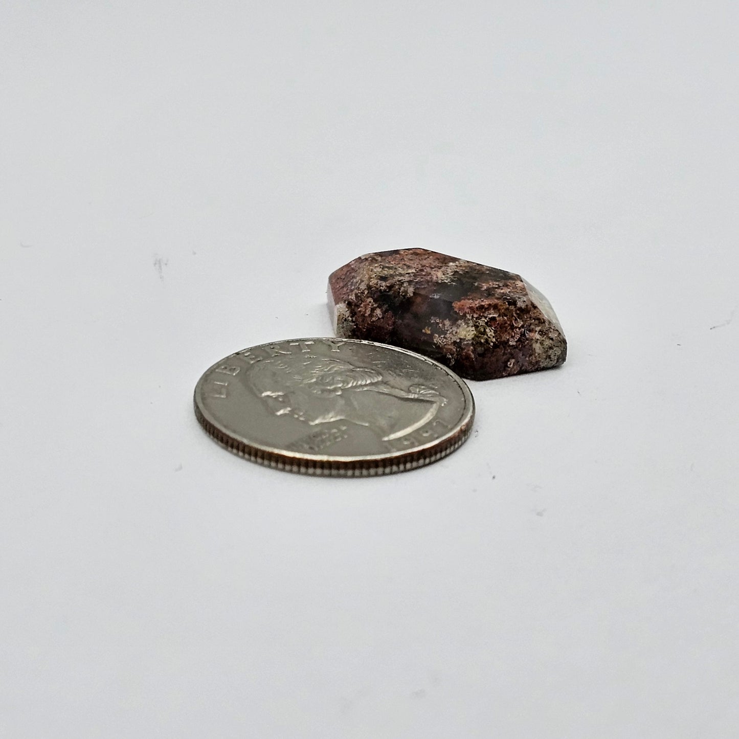 Moss agate cabochon