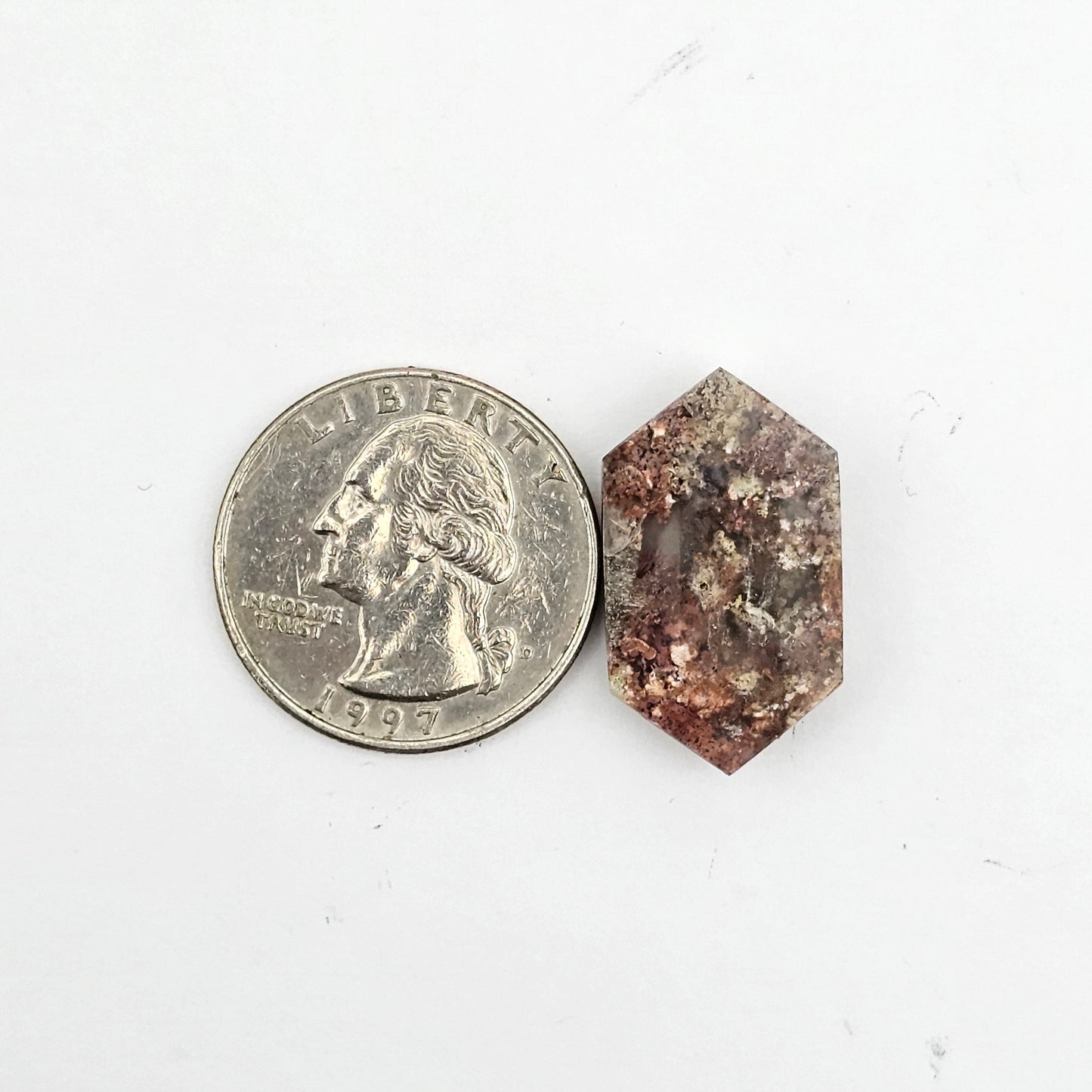 Moss agate cabochon