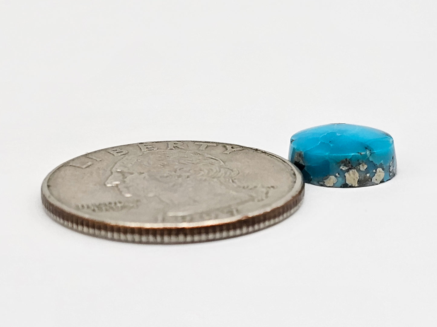 Mexican Turquoise with Pyrite Cabochon | Artisan Cut Gemstone