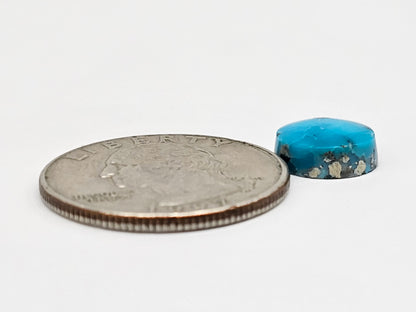 Mexican Turquoise with Pyrite Cabochon | Artisan Cut Gemstone