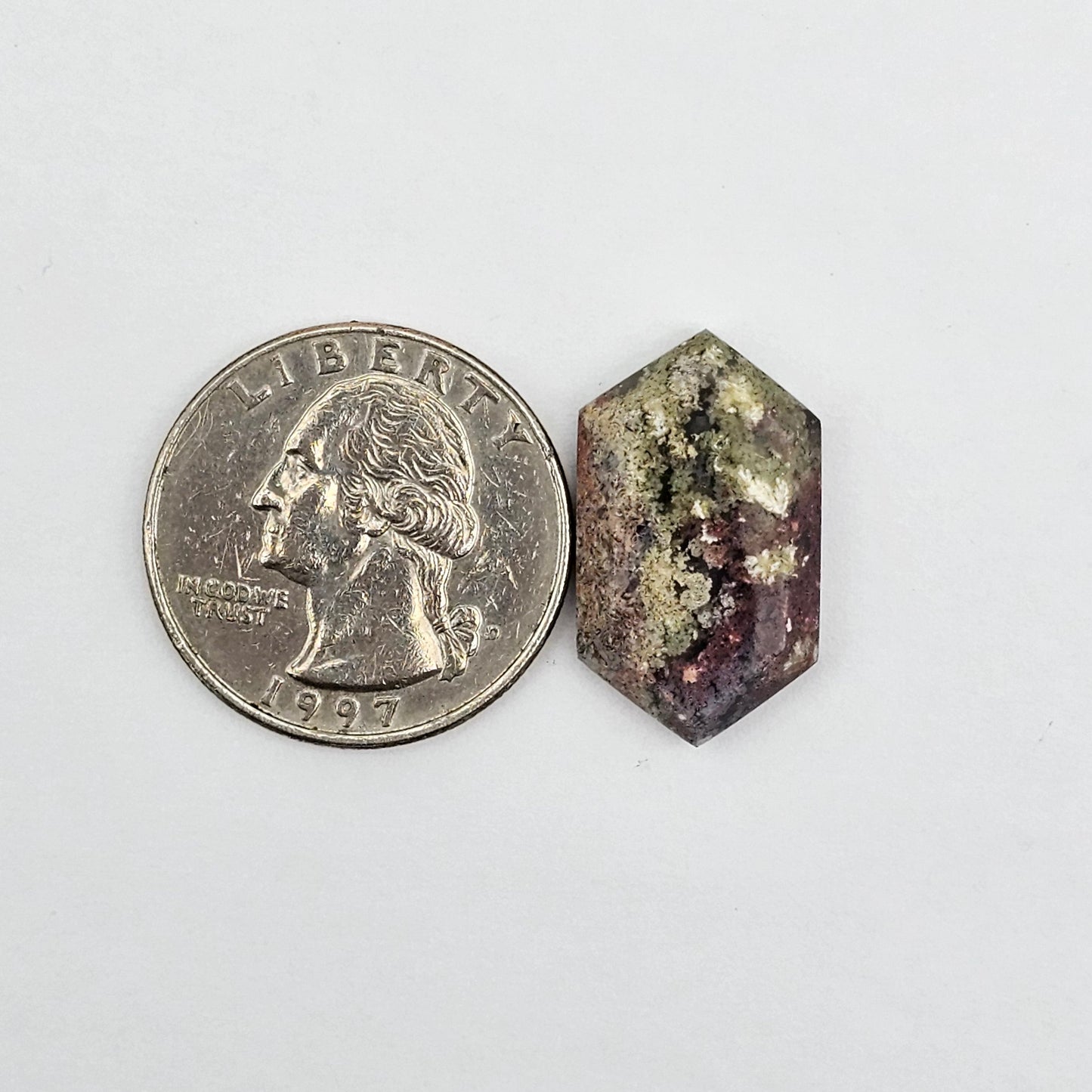 Moss agate cabochon