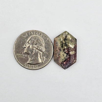 Moss agate cabochon