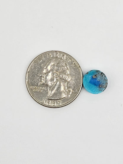 Mexican Turquoise with Pyrite Cabochon | Artisan Cut Gemstone