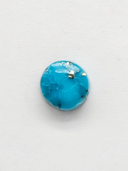 Mexican Turquoise with Pyrite Cabochon | Artisan Cut Gemstone