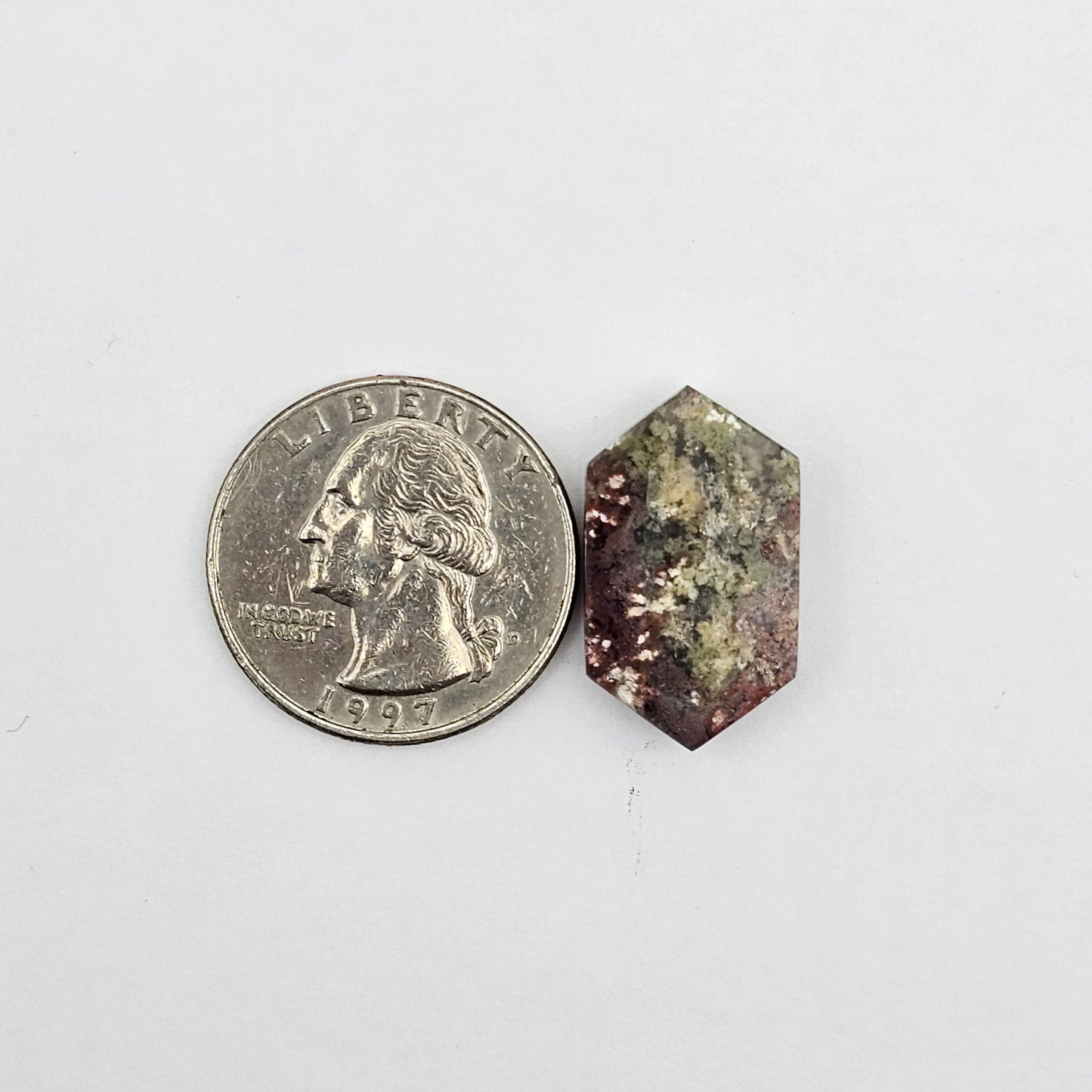 Moss agate cabochon