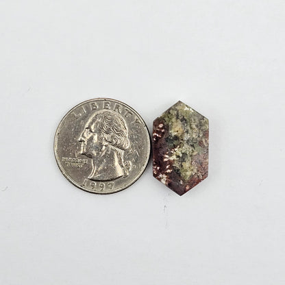 Moss agate cabochon