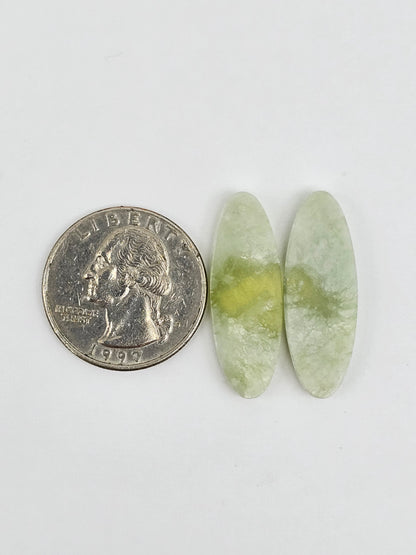 Vesuvianite Cabochon Pair