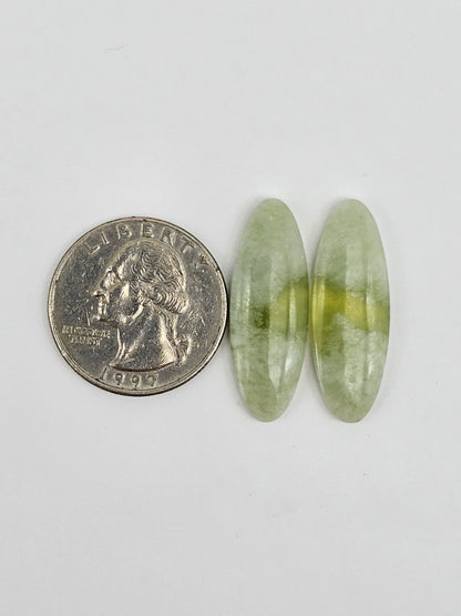 Vesuvianite Cabochon Pair
