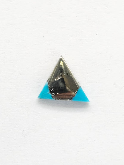 Mexican Turquoise with Pyrite Cabochon | Artisan Cut Gemstone