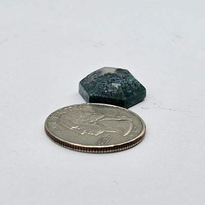 Moss agate cabochon