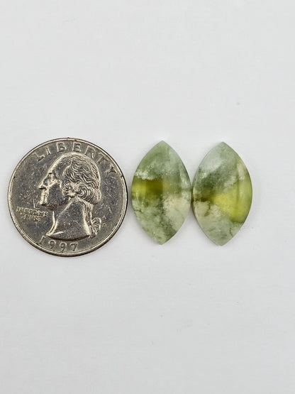 Vesuvianite Cabochon Pair
