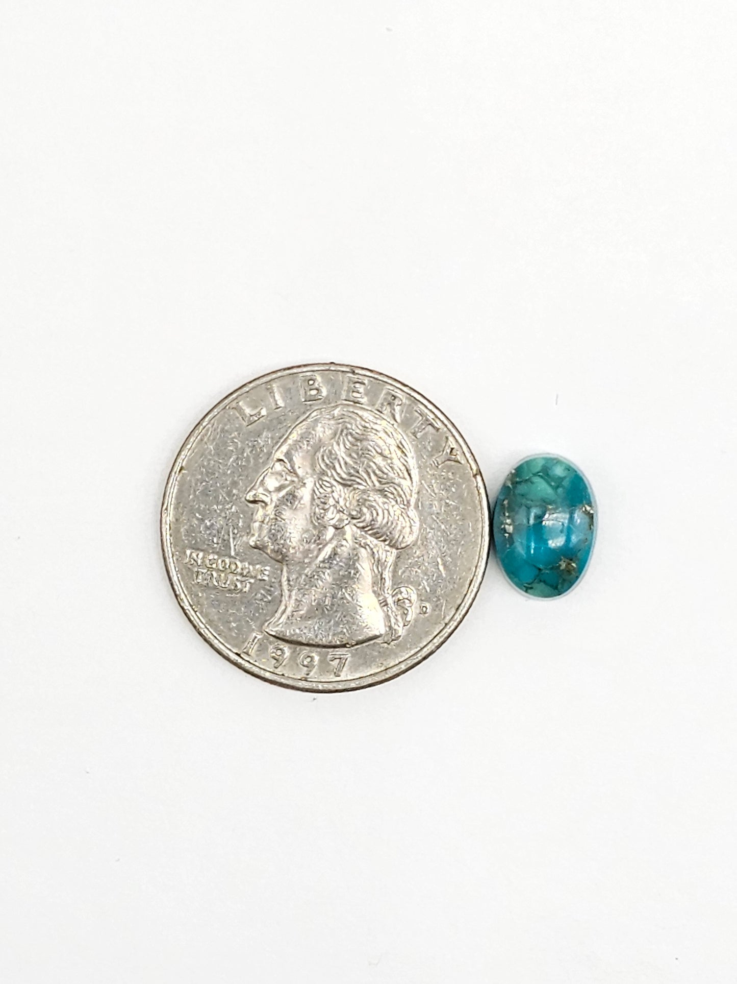 Mexican Turquoise with Pyrite Cabochon | Artisan Cut Gemstone