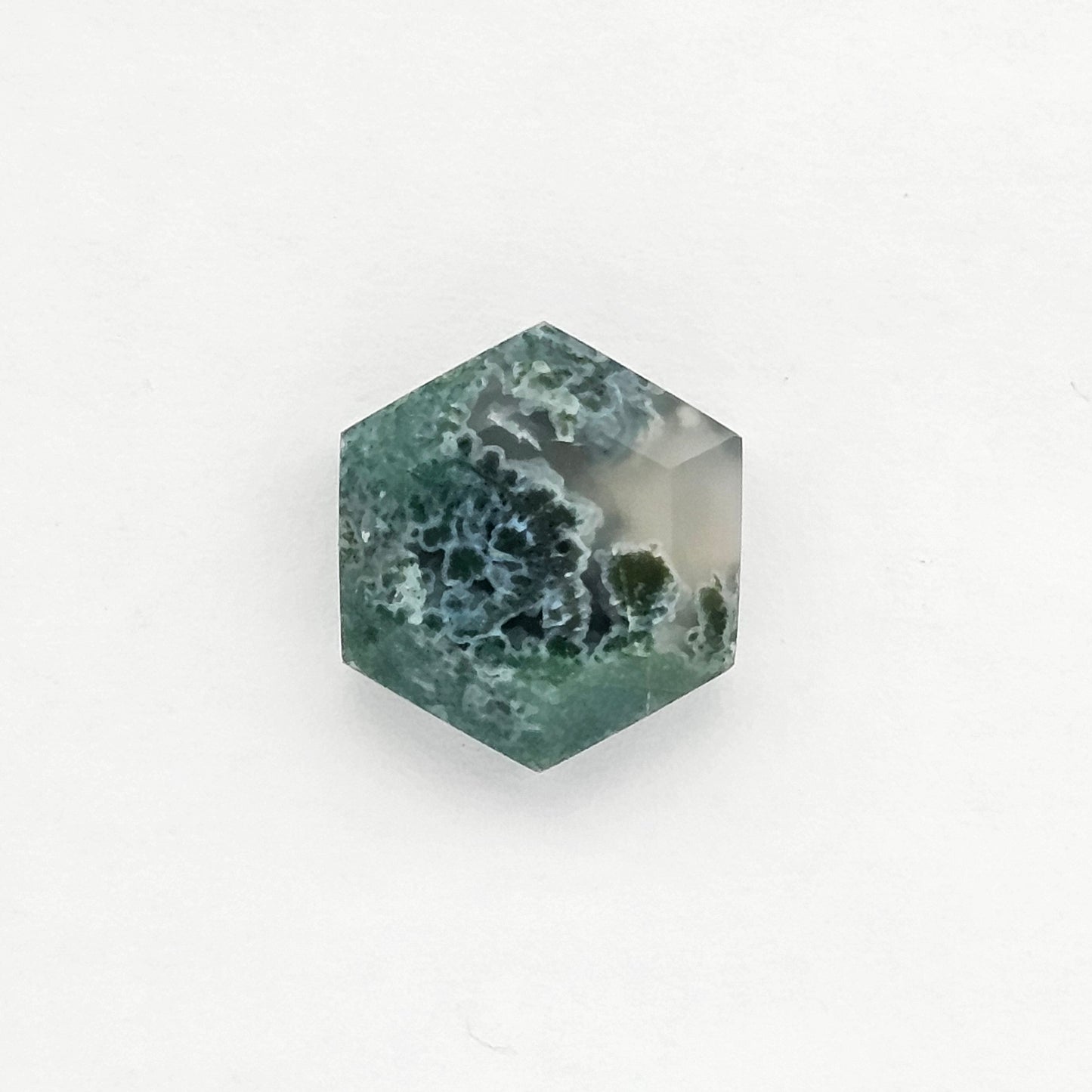 Moss agate cabochon