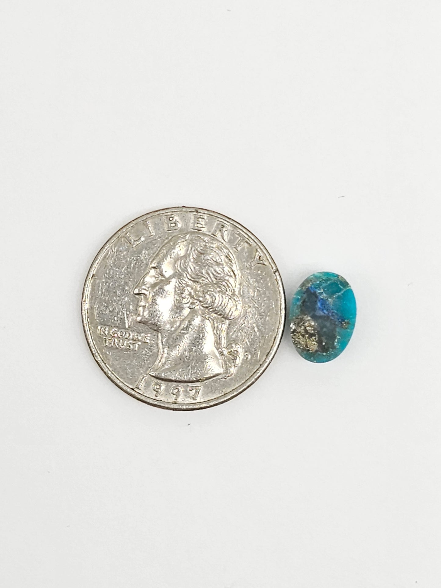 Mexican Turquoise with Pyrite Cabochon | Artisan Cut Gemstone