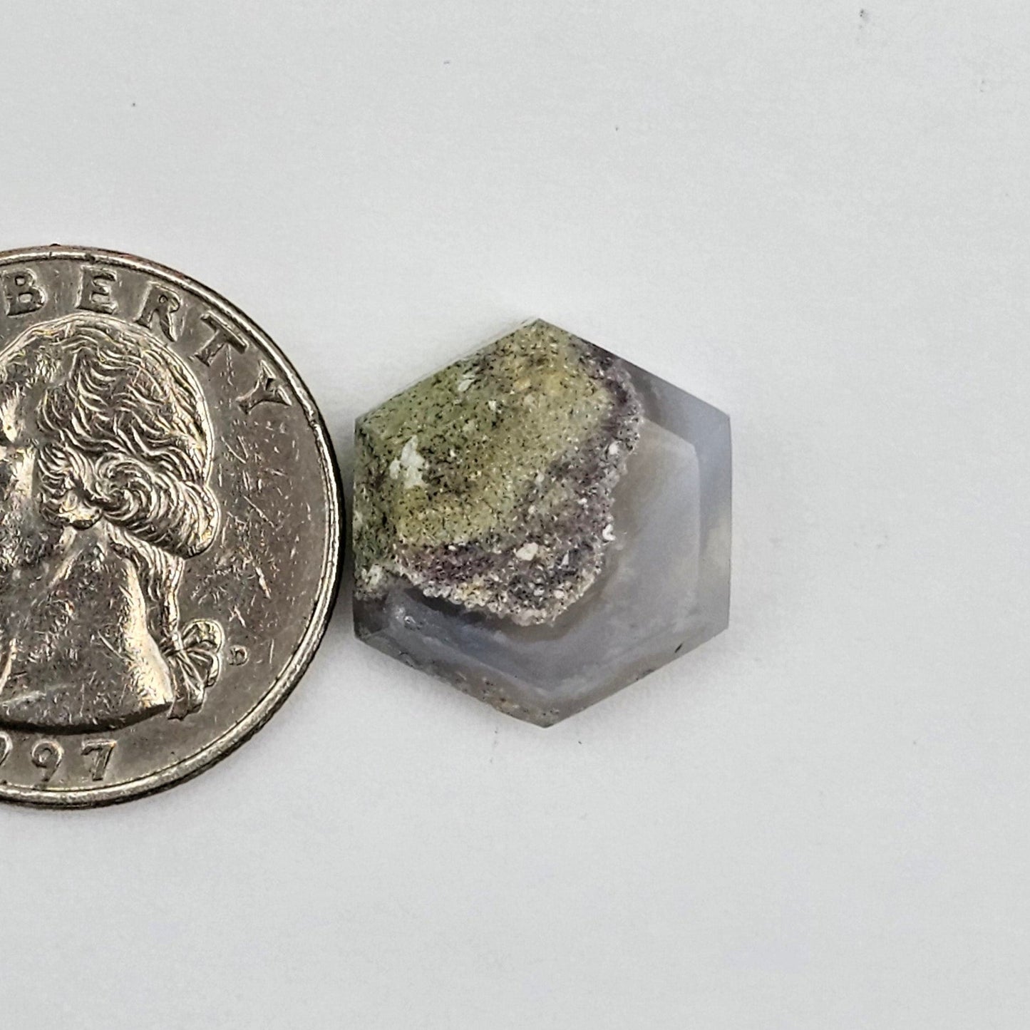 Moss agate cabochon