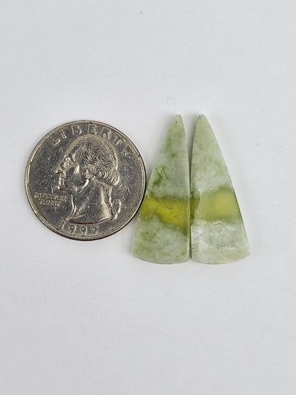 Vesuvianite Cabochon Pair