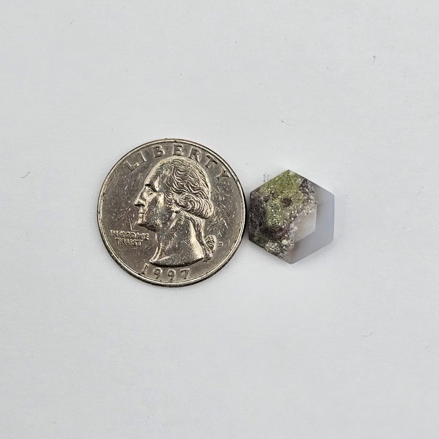 Moss agate cabochon