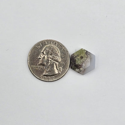 Moss agate cabochon