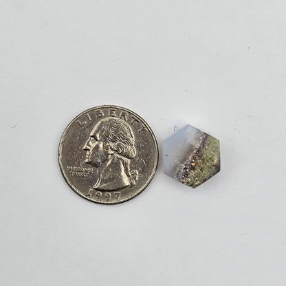 Moss agate cabochon