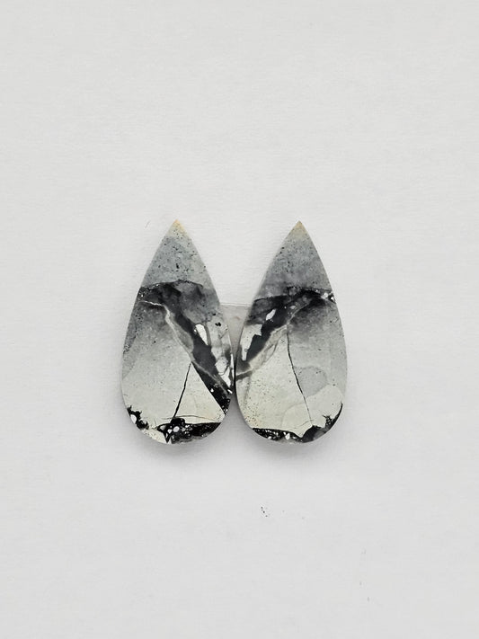 Maligano Jasper cabochon pair