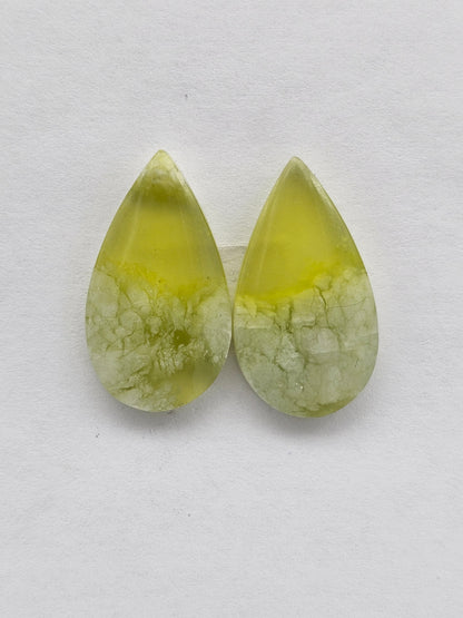 Vesuvianite Cabochon Pair