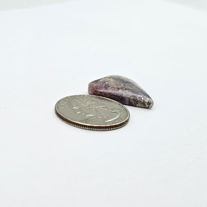 Moss agate heart cabochon