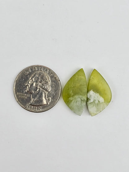 Vesuvianite Cabochon Pair