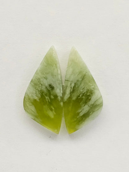 Vesuvianite Cabochon Pair