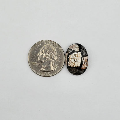 Snake skin agate cabochon large