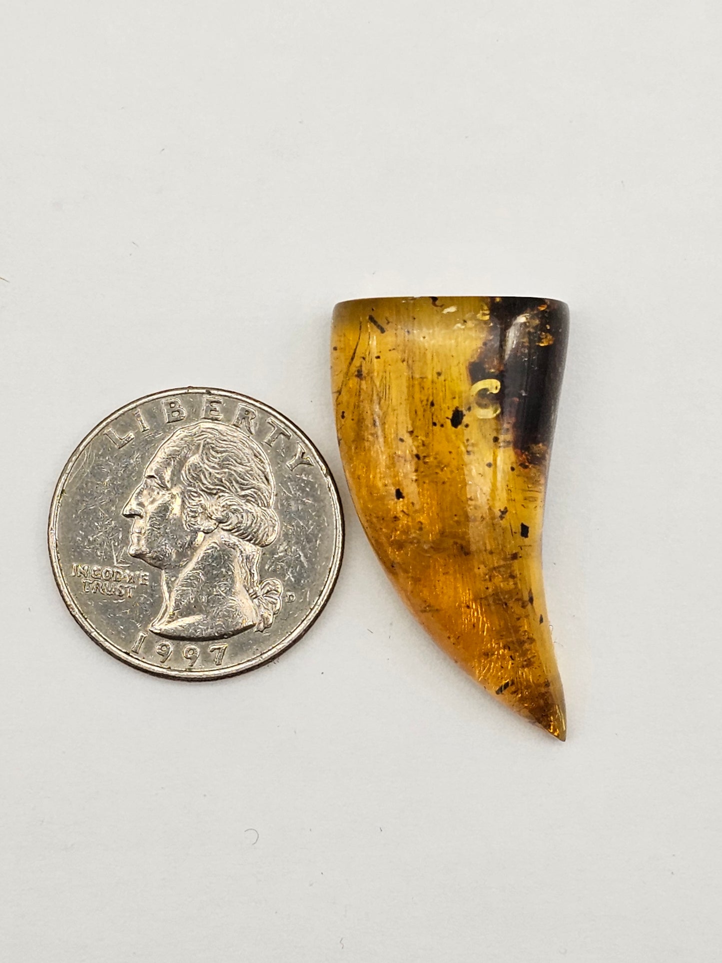 Amber authentic cabochon large