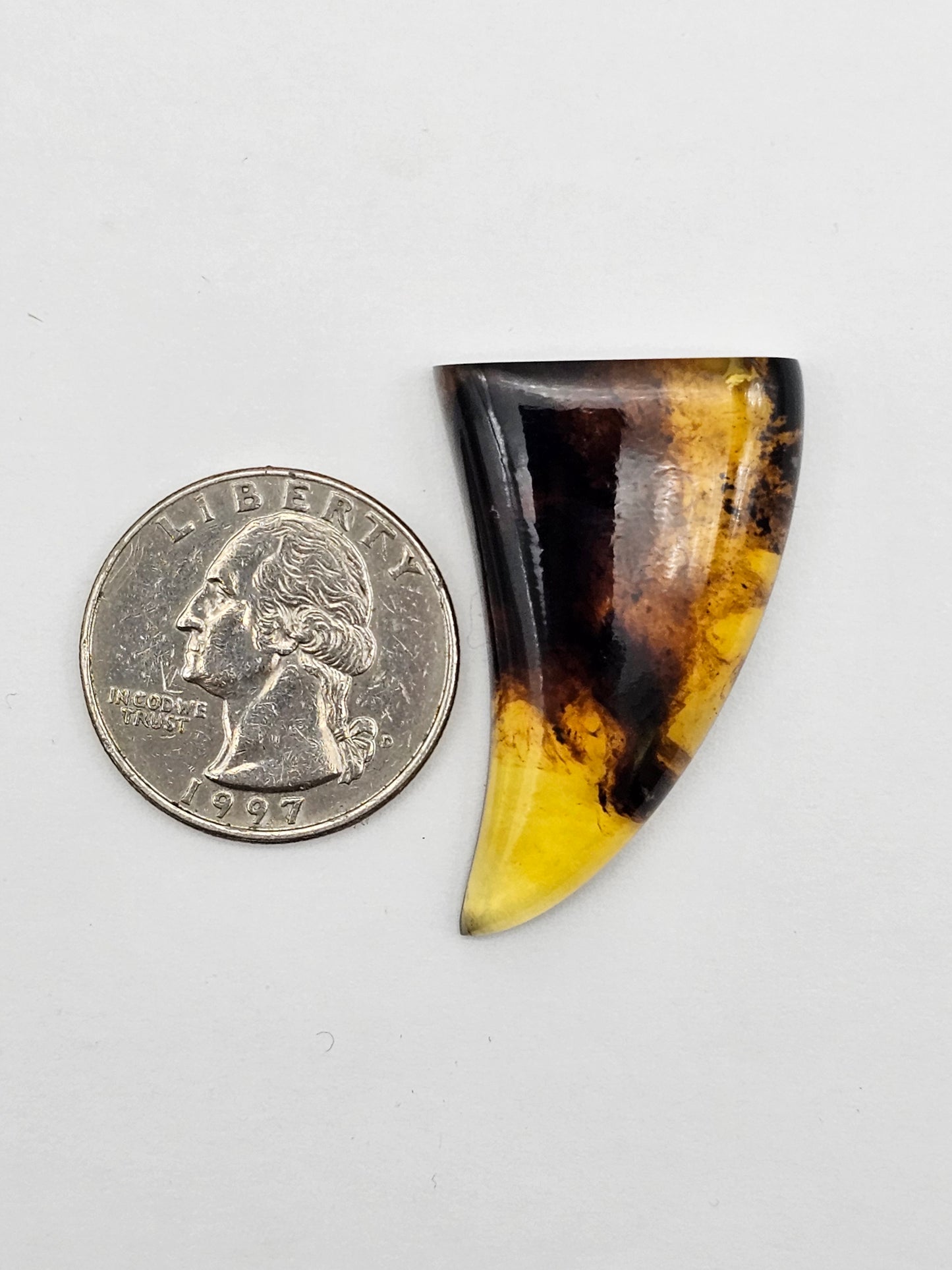 Amber authentic cabochon large