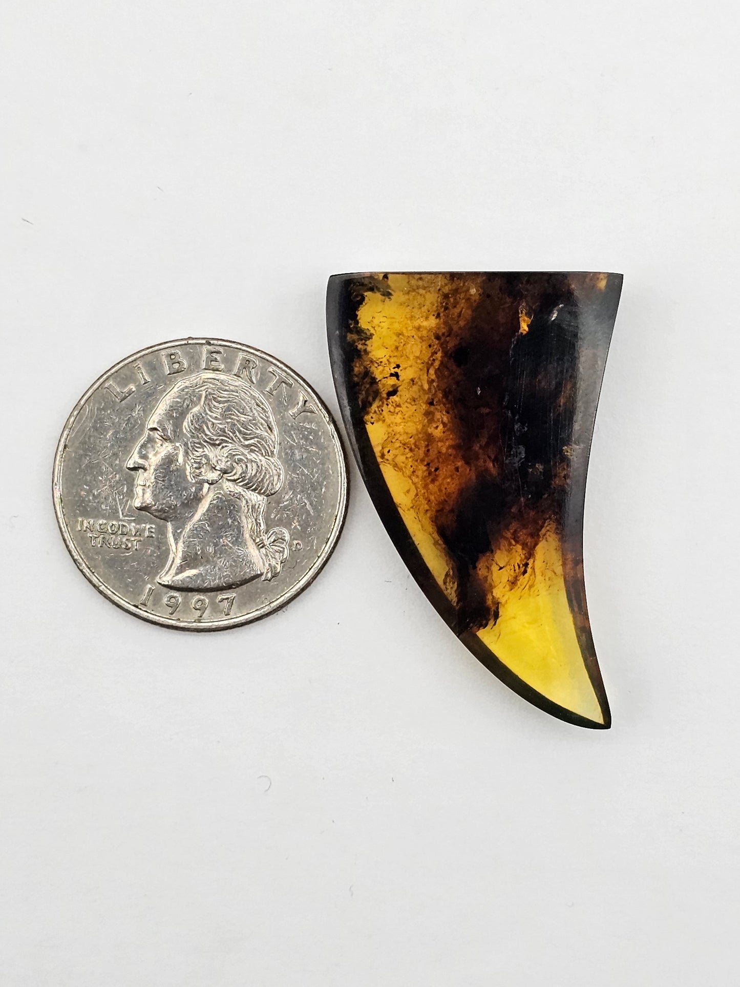 Amber authentic cabochon large