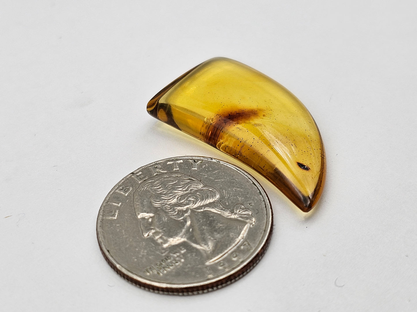 Amber authentic cabochon large