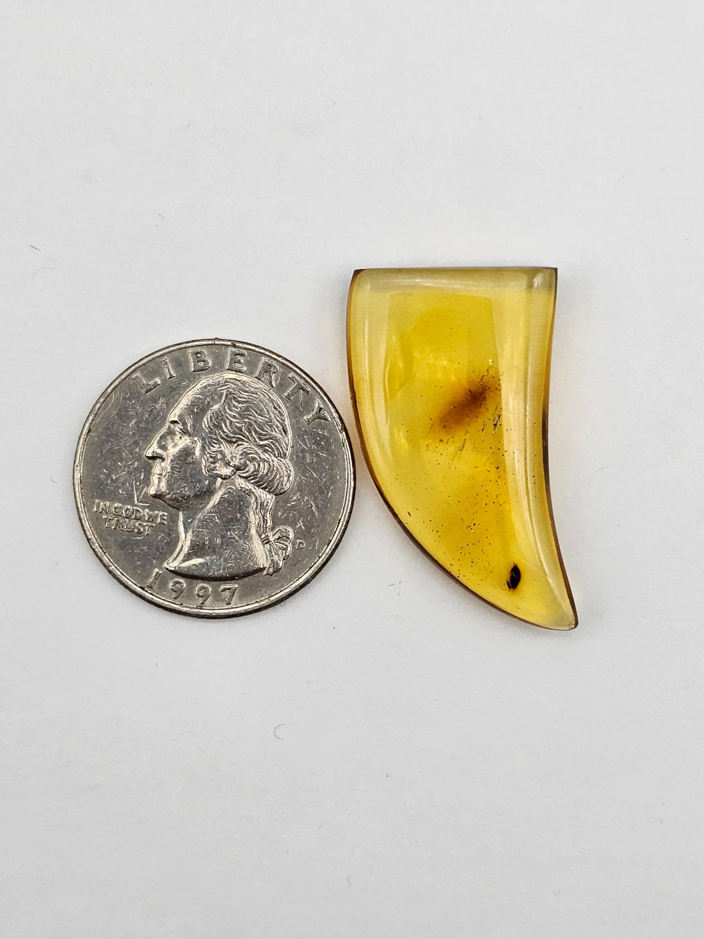 Amber authentic cabochon large