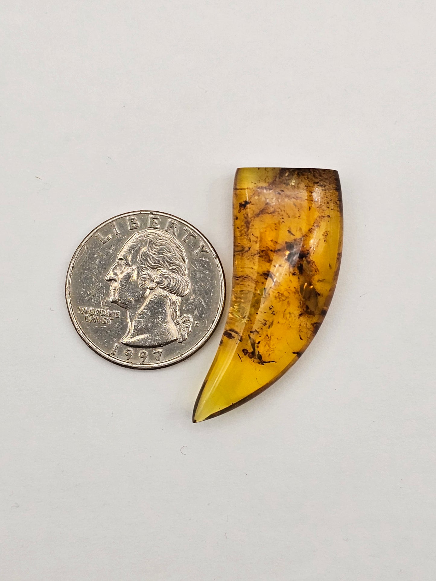 Amber authentic cabochon large