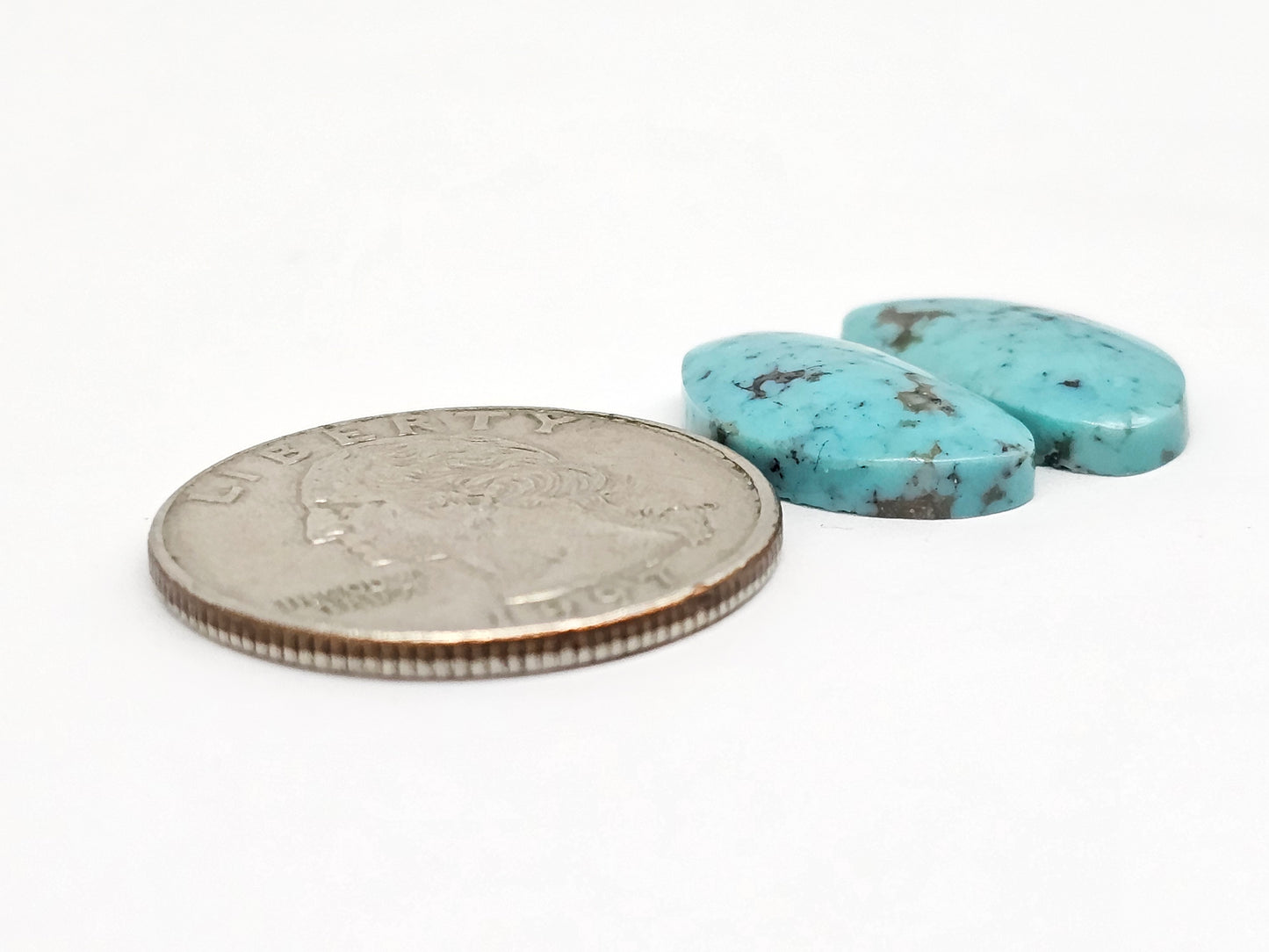 Mexican Turquoise Cabochon with Pyrite | Artisan Cut Gemstone