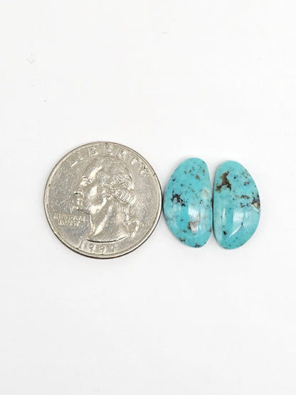 Mexican Turquoise Cabochon with Pyrite | Artisan Cut Gemstone