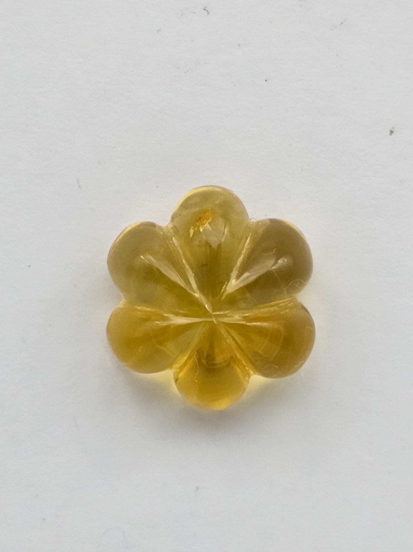 Amber authentic flower cabochon large