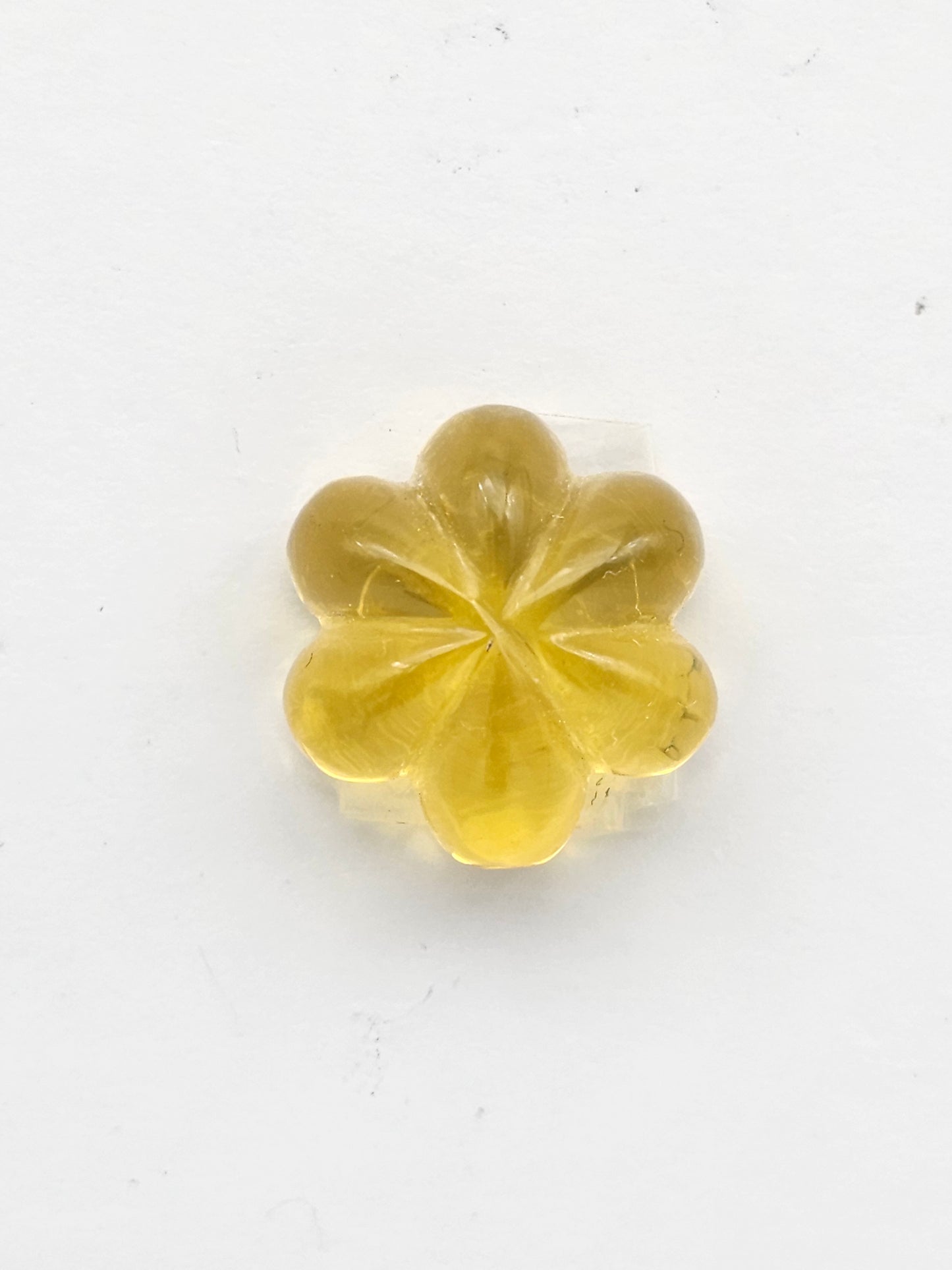 Amber authentic flower cabochon large