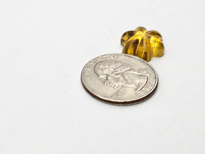Amber authentic flower cabochon large
