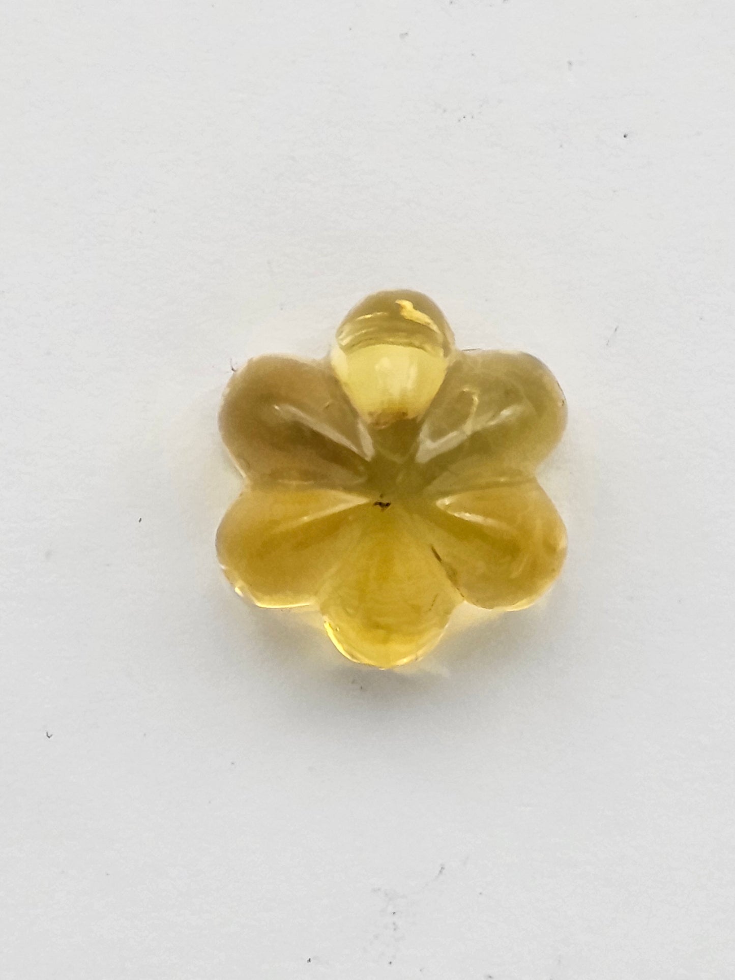 Amber authentic flower cabochon large